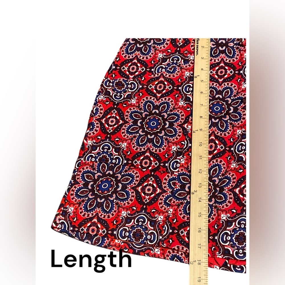 Jones New York Red and Blue A-Line Mini Skirt Casual - Picture 4 of 8